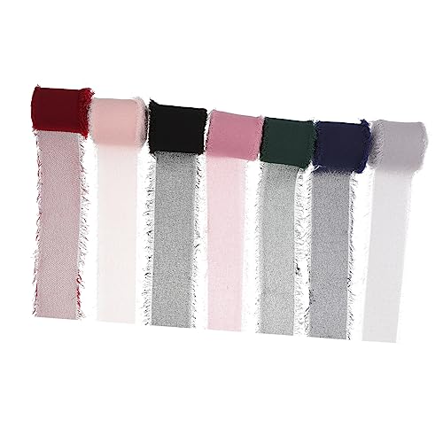 jojofuny 1 Satz Fransen Chiffon Bänder Für Hochzeiten Und Diy Bastelarbeiten Dekorationsbänder Farben Nude Mauve 7roll von jojofuny