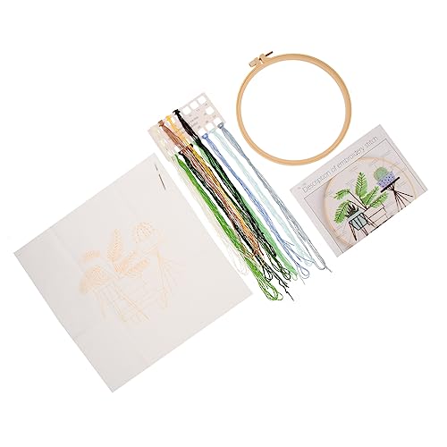 jojofuny 1 Satz Handmade Stickerei für Anfänger Diy Materialien mit Stickrahmen Hochwertige Farbfäden und Anleitung für Kreative Projekte und Wohnraumdekoration von jojofuny