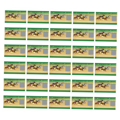 jojofuny 1 Satz Karte Lose abrubbeln Aufkleber-Tickets abrubbeln Rubbel-Sticker-Preise Party-Rubbelspiel Aufkleber kratzen Stickerspiel abrubbeln Papier von jojofuny