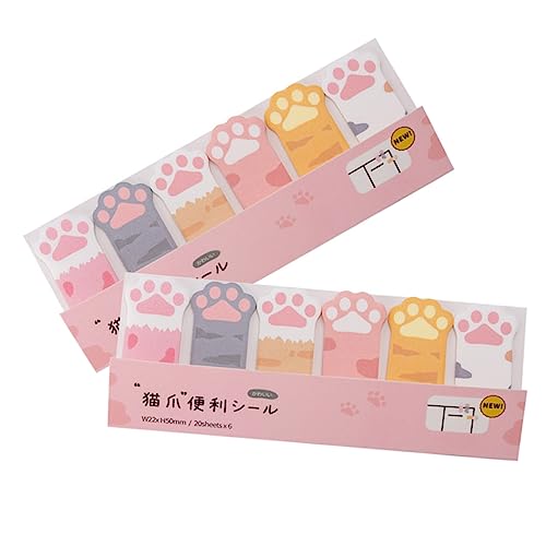 jojofuny 1 Satz Kawaii Katzenpfoten Haftnotizen Selbstklebende Notizblöcke Für Schule Büro Zuhause Tragbar Vielseitig Einsetzbar Für Wichtige Erinnerungen 2 Stück von jojofuny
