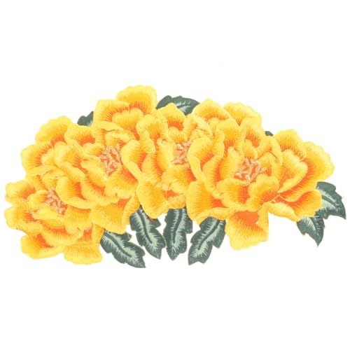 jojofuny 1 Satz Kleiderflicken Für Diy Flicken Für Kleidung Stickerei Blumen Stoffreparaturflicken Stoffblumen Stoffblüten Kleidungsdekorationsstickerei Stickerei Patches Blume 4 Stück von jojofuny