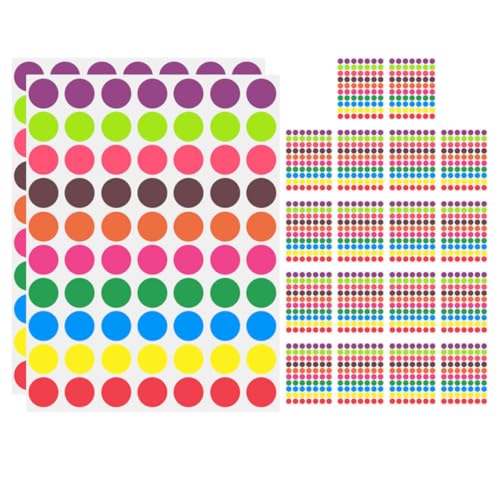 jojofuny 1 Satz Kleine Runde Aufkleber Etiketten Sammelalbum Schmucklos Scrapbooking Klebrig Kreisförmig Flecken Aufkleber Masse Stichworte Pastell Runden Papier 1400 Stück von jojofuny