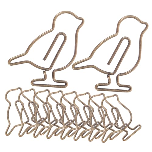 jojofuny 1 Satz Kreative Metallpapierclips Form Von Antiken Vögeln Versatile Büroklammern Für Dokumente Notizen Und Persönliche Projekte Dekorative Und Praktische Büroaccessoires 20 Stück von jojofuny