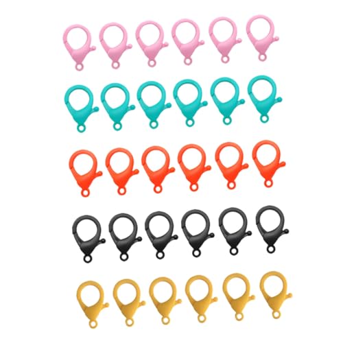 jojofuny 1 Satz Kunststoff Lobster Clips Robuste Verschlüsse Für Diy Projekte Schlüsselanhänger Schmuckherstellung Und Mehr Zufällige Farben Zufällige Farbe 30 Stück von jojofuny
