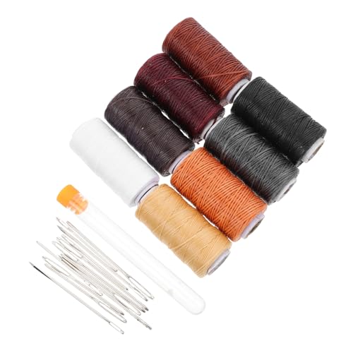 jojofuny 1 Satz Leder Nähset Teiliges Diy Werkzeugset für Lederarbeiten Nadeln und Zubehör für Taschen Geldbörsen und Gürtel Langlebig und Praktisch für Handarbeit von jojofuny