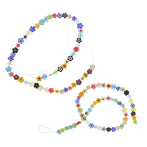 jojofuny 1 Satz Lose Glasperlen Abstandshalter Klein Transparent Floral Bastelperlen Für Armbänder Glänzende Perlen Glasperlen Zur Schmuckherstellung Ohrring Set Perlen 2Saiten von jojofuny