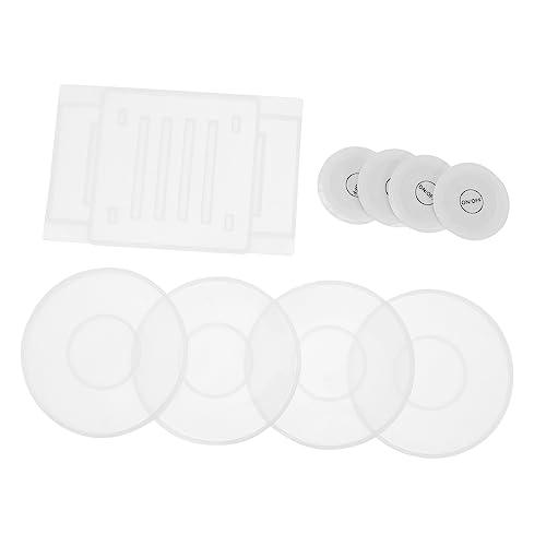 jojofuny 1 Satz Luminous Cd Silikonuntersetzer Form Diy Epoxidharz Gießform mit Lichtaufkleber für Bastelprojekte und für Familie von jojofuny
