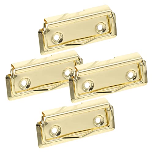 jojofuny 1 Satz Metallclip -ordner Clips Clips Clipboard-clips Für Unternehmen Heftklammern Groß Bindeklammern Für Lehrer Büroklammern Aluminiumlegierung Golden 4 Stück von jojofuny