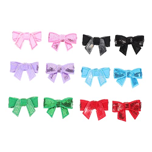 jojofuny 1 Satz Mini Schleifen Und Bowties Für Diy Bastelprojekte Glitzernde Pailletten Haarschmuck Und Dekoration Vielseitig Einsetzbar Für Kleidung Und 12 Stück von jojofuny