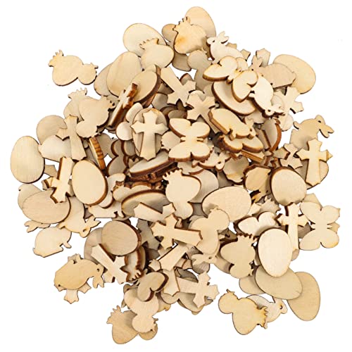 jojofuny 1 Satz Ostern Selber Machen Osterbasteln Basteln Für Ostern Dekorationen Ausschnitte Frühlingsdeko Zierleisten Holz Ostern Holzausschnitt Diy-deko Zu Ostern Hölzern 300 Stück von jojofuny