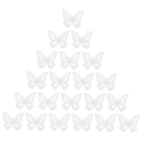 jojofuny 1 Satz Schmetterlings Patches Organza Doppellagige Stickerei Für Diy Für Haaraccessoires Und Kleidung Zum Dekorieren Und Reparieren 30 Stück von jojofuny