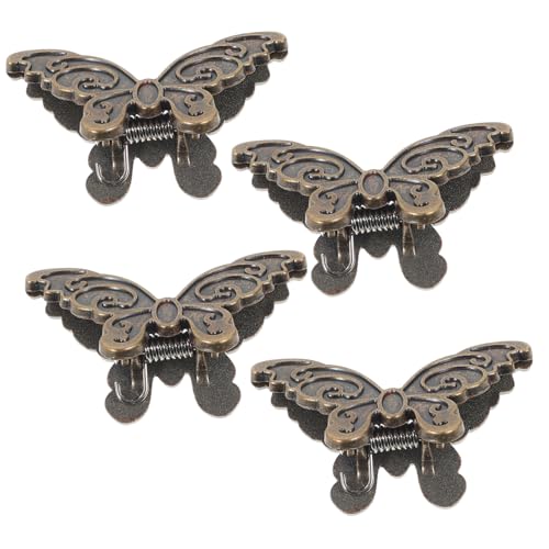 jojofuny 1 Satz Schmetterlingsclip Groß Kleine Clips Binderclip Bunt Weiß Form Büroklammern Tagebuchklammer Aus Papier Und Metall Kleine Tagebuchclips Zinklegierung 4 Stück von jojofuny