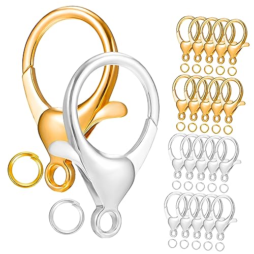 jojofuny 1 Satz Schmuckherstellungsset mit Goldenen und Silbernen Lobster Clips und Geschlossenen Ringen Langlebige Stilvolle Verschlüsse für Diy Schmuckdesign und Bastelprojekte jojofuny 1 Satz Schmuckherstellungsset mit Goldenen und Silbernen Lobster Clips und Geschlossenen Ringen Langlebige Stilvolle Verschlüsse für Diy Schmuckdesign und Bastelprojekte von jojofuny
