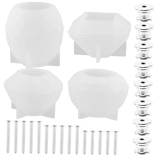 jojofuny 1 Satz Silikonformen für Schrankgriffe mit Moulds und Sockeln für Diy Möbelbeschläge Schrauben für Kreative Bastelprojekte jojofuny 1 Satz Silikonformen für Schrankgriffe mit Moulds und Sockeln für Diy Möbelbeschläge Schrauben für Kreative Bastelprojekte von jojofuny