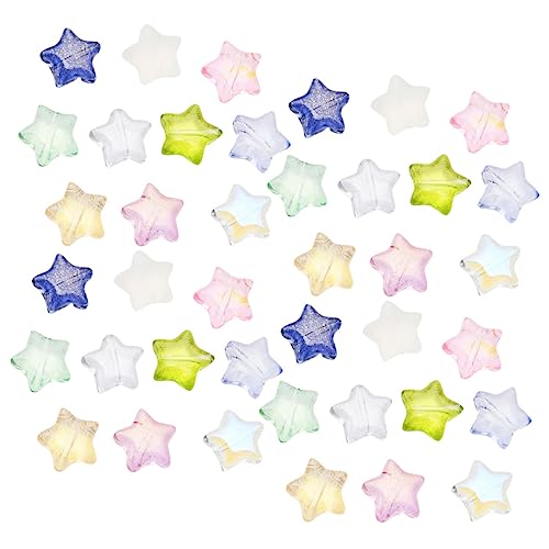 jojofuny 1 Satz Spacer Perlen Fünfzackige Stern Schmuckperlen Für Diy Armband Und Kristall Charms Für Bastelprojekte 100 Stück von jojofuny