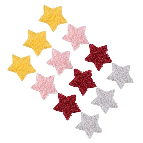 jojofuny 1 Satz Stern Patches Dekorative Stoffaufnäher Für Handarbeiten Fünfzackige Applikationen Für Kleidung Taschen Schuhe Diy Designs Zufällige Farben 40 Stück von jojofuny