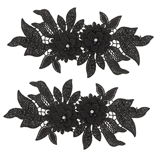 jojofuny 1 Satz Stickerei Applikationen Für Kleidung Blumenmuster Patches Zum Aufnähen Diy Dekoration Für Kleidung Und Taschen Langlebig Und Hautfreundlich 2 Stück von jojofuny