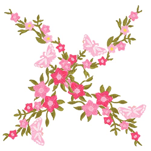 jojofuny 1 Satz Stickerei Patches Für Kleidung Bügelbilder Blumenform Für Jeans Und Diy Projekte Für Jacken Shirts Und Mehr 2 Stück von jojofuny