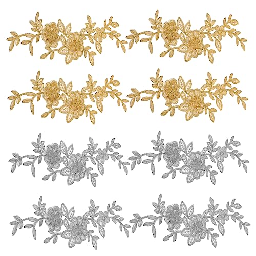 jojofuny 1 Satz Teiliges Blumenstickerei Patches Zum Aufbügeln Diy Applikationen Für Kleidung Kissen Vorhänge Und Tischdecken Langlebig Und Vielseitig Einsetzbar 8 Stück von jojofuny
