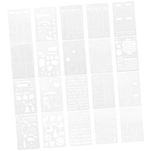 jojofuny 1 Satz Teiliges Diy Journal Schablonen Für Malen Und Zeichnen Wiederverwendbare Malschablonen Für Tagebuch Scrapbooking Und Kreative Bastelprojekte 20 Stück jojofuny 1 Satz Teiliges Diy Journal Schablonen Für Malen Und Zeichnen Wiederverwendbare Malschablonen Für Tagebuch Scrapbooking Und Kreative Bastelprojekte 20 Stück von jojofuny