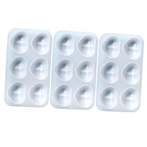 jojofuny 1 Satz Teiliges Herz Silikonform Flexible Gießformen Für Diy Epoxidharz Bastelprojekte Langlebig Und Wiederverwendbar Für Handgemachte Dekorationen Und 3 Stück von jojofuny