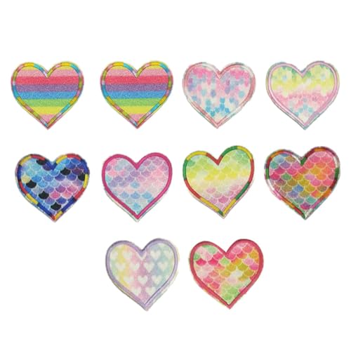 jojofuny 1 Satz Teiliges Herzbestickte Applikationen Patches Für Kleidung Jeans Und Handarbeiten Dekorative Flicken Zum Aufbügeln Oder Aufnähen Für Diy Projekte 18 Stück von jojofuny
