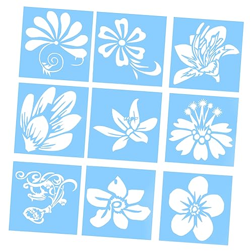 jojofuny 1 Satz Teiliges Kreative Diy Zeichenschablonen Für Wiederverwendbare Schablonen Für Kuchen Und Bastelprojekte Langlebigem Für Kreative Bastelideen 9 Stück von jojofuny