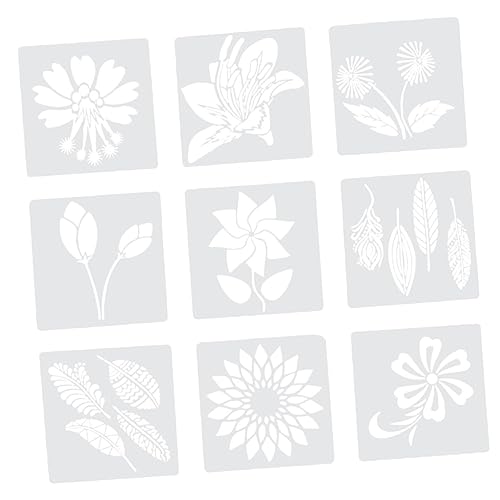 jojofuny 1 Satz Teiliges Malschablonen Für Cartoon Pflanzen Malvorlagen Wiederverwendbare Zeichenschablonen Für Diy Projekte Für Scrapbooking Und Bastelarbeiten 18 Stück von jojofuny