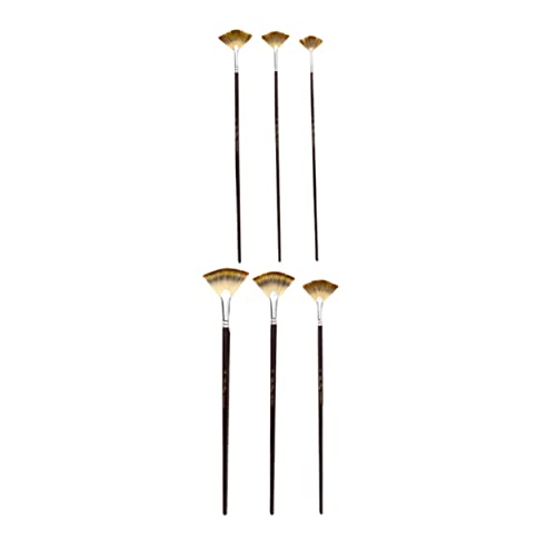 jojofuny 1 Satz Teiliges Pinsel Für Malerei Ergonomische Fächerförmige Wasserfarben Pinsel Für Anfänger Für Zeichnungen Kunstprojekte Und DIY Aktivitäten 6 Stück jojofuny 1 Satz Teiliges Pinsel Für Malerei Ergonomische Fächerförmige Wasserfarben Pinsel Für Anfänger Für Zeichnungen Kunstprojekte Und DIY Aktivitäten 6 Stück von jojofuny