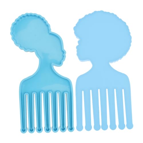 jojofuny 1 Satz Teiliges Silikonform Afro Kammform Glatt Und Flexibel Für Epoxidharz Diy Bastelprojekte Wiederverwendbar Und Hautfreundlich Für Kreative Schmuckherstellung 2 Stück von jojofuny