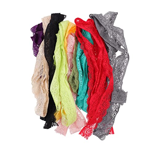 jojofuny 1 Satz Teiliges Spitzenband Mischfarben Elastisches Dekoband Für Diy Projekte Kleidung Und Geschenkverpackung Pro Für Bastelarbeiten 10 Stück von jojofuny
