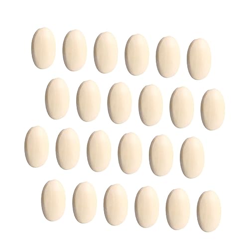 jojofuny 1 Satz Unvollendete Holzperlen Solidfarbe Oblate Spacer Beads Für Diy Schmuckherstellung Kunsthandwerk Und Heimdekoration 30 Stück von jojofuny