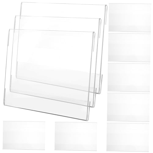 jojofuny 1 Satz Wandmontagepreise Inhaber Steht Anzeige Zeichen Etikett Preisschild Speichern Stabiler Ladenschildständer Preisschild-clip Weiß Acryl 10 Stück von jojofuny