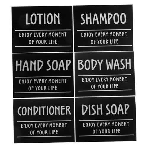 jojofuny 1 Satz Wasserdichten Etiketten für Badezimmerflaschen Selbstklebende Aufkleber für Shampoo Duschgel und Lotion Praktische Lösung zur Organisation von Badutensilien von jojofuny