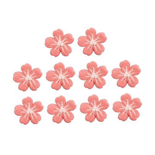 jojofuny 1 Satz Wollfilzblumen Diy Bastelmaterialien Für Haar Und Kleidungsaccessoires Sichere Und Hochwertige Handgemachte Wollblumen Für Projekte Für Fotodekorationen 10 Stück von jojofuny