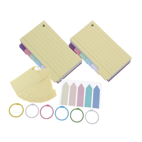 jojofuny 1 Satz Wortbuch lernkarteikarten vokabelkarten Karteikartenhalter Karteikartensystem Karteikartenset Jumbo Zahlenkarten erste Karteikarten mit Ringen Karteikarten-Organizer Papier von jojofuny