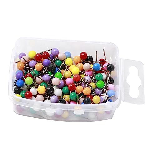 jojofuny 1 Schachtel Bunte Kunststoff Stecknadeln mit Ballkopf zum Nähen Basteln Markieren von Orten für Outdoor Aktivitäten jojofuny 1 Schachtel Bunte Kunststoff Stecknadeln mit Ballkopf zum Nähen Basteln Markieren von Orten für Outdoor Aktivitäten von jojofuny
