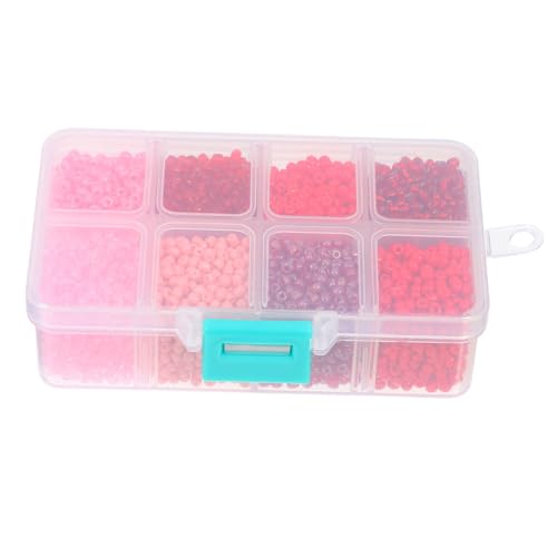 jojofuny 1 Schachtel Bunte Mini Perlen Runde Spacer Perlen für Schmuckherstellung DIY Basteln Geeignet für Armbänder Halsketten Charm-anhänger Kunststoff Langlebig Praktische Aufbewahrung von jojofuny