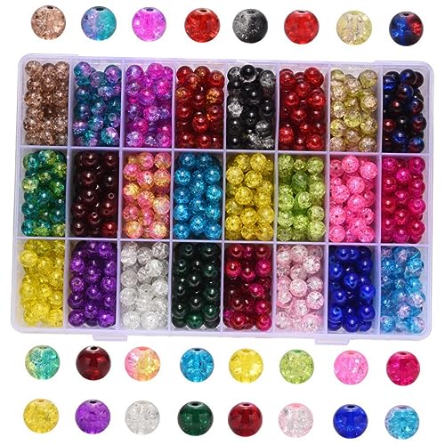 jojofuny 1 Schachtel Diy Glasperlen für Schmuckherstellung Perlen Fächern für Armbänder Schlüsselanhänger und Kreative Bastelprojekte jojofuny 1 Schachtel Diy Glasperlen für Schmuckherstellung Perlen Fächern für Armbänder Schlüsselanhänger und Kreative Bastelprojekte von jojofuny