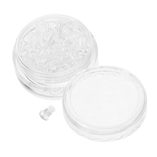 jojofuny 1 Schachtel Einstellbare Ohrstecker Verschlüsse Silikon Praktischer Box Sicher und für Schmuckdesigner und Hersteller Hypoallergen und Langlebig von jojofuny