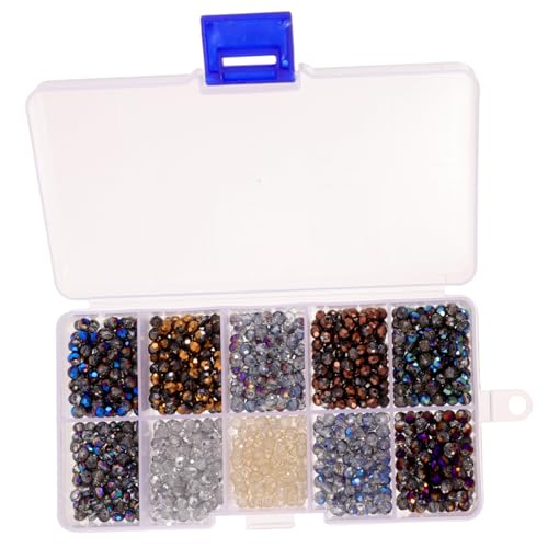 jojofuny 1 Schachtel Glasperlen Dekoration Bunt Glänzend Groß Uv Wohnung Sortiert Handwerk Lose Herstellung Reiz Spacer Diy Armband Halskette Klein Armband-perlenanhänger Schmuckperlen von jojofuny