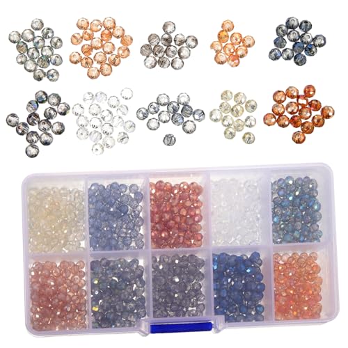 jojofuny 1 Schachtel Runde Glasperlen für Diy Schmuckherstellung mit Facettierten Perlen für Armbänder und Kreative Bastelprojekte Leicht und Vielseitig Einsetzbar jojofuny 1 Schachtel Runde Glasperlen für Diy Schmuckherstellung mit Facettierten Perlen für Armbänder und Kreative Bastelprojekte Leicht und Vielseitig Einsetzbar von jojofuny
