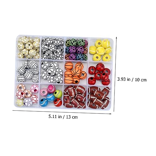 jojofuny 1 Schachtel Sports Ball Acrylperlen in Realistischer Form Glatte Oberfläche ohne Grate Lose Schmuckperlen für DIY Armbänder und Halsketten Geeignet für Sportfans und jojofuny 1 Schachtel Sports Ball Acrylperlen in Realistischer Form Glatte Oberfläche ohne Grate Lose Schmuckperlen für DIY Armbänder und Halsketten Geeignet für Sportfans und von jojofuny