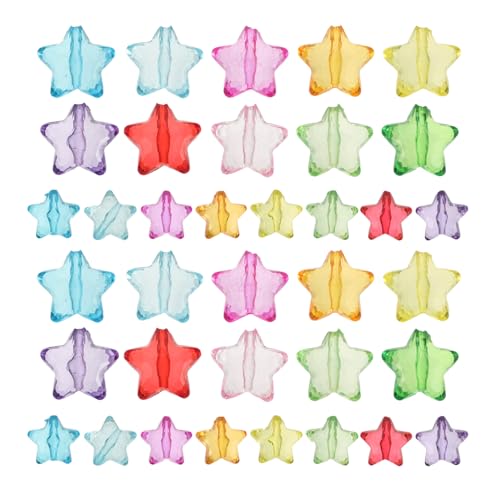 jojofuny 1 Set Acrylperlen Mit Fünfzackigen Sternen Für Zum Selbermachen Von Schmuck Charms Mehrfarbige Bastelperlen Für Armbänder Partygeschenke Sommerdekorationen von jojofuny