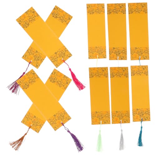 jojofuny 1 Set Blanko Lesezeichen Blanko Etiketten Quasten DIY Lesezeichen Aus Papier DIY Lesezeichen Graffiti Lesezeichen Aus Papier Blanko Lesezeichen Mit Quaste Blanko von jojofuny