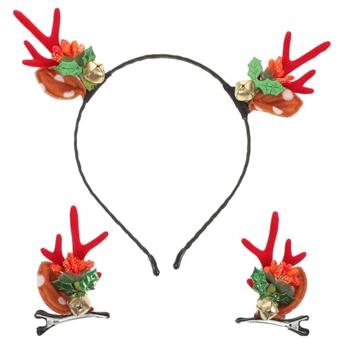 jojofuny 1 Set Geweih-stirnband: Niedliches Rentiergeweih-haar-accessoire für Die Feiertage – Dekorativer Kopfschmuck für Weihnachtsfeiern – Bequemes, Leichtes Design von jojofuny