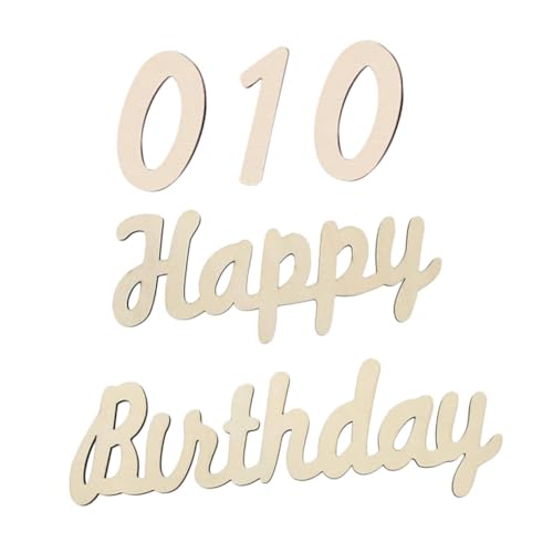 jojofuny 1 Set Holzdekoration „happy Birthday“, Einzigartiges Holzdesign Für Babyparty, Buchstaben Und Zahlen, Baby-ornament „100 Tage“, Holzschild-ausschnitte jojofuny 1 Set Holzdekoration „happy Birthday“, Einzigartiges Holzdesign Für Babyparty, Buchstaben Und Zahlen, Baby-ornament „100 Tage“, Holzschild-ausschnitte von jojofuny