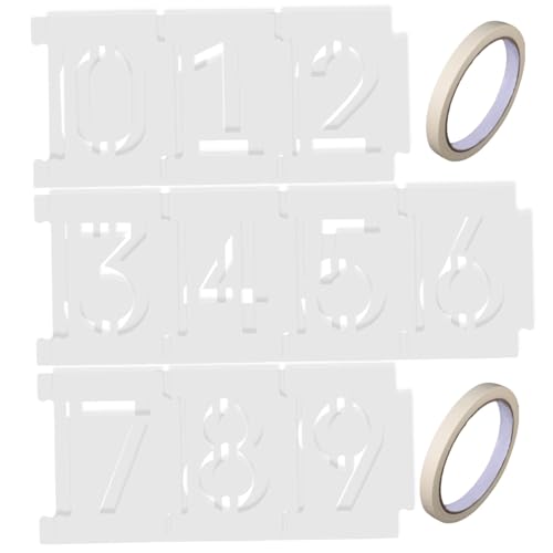 jojofuny 1 Set Kunststoff Vorlagen Nummer Schablonen Kit Malerei Hohl Out Vorlagen Waschbar Zeichnung Vorlagen Die Pet Weiß jojofuny 1 Set Kunststoff Vorlagen Nummer Schablonen Kit Malerei Hohl Out Vorlagen Waschbar Zeichnung Vorlagen Die Pet Weiß von jojofuny