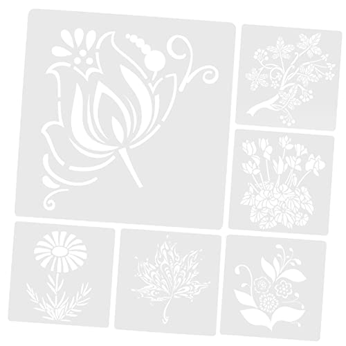 jojofuny 1 Set Malvorlage Blumen Art Journal Schablonen Natur Schablonen Floral Dekorative Wiederverwendbare Schablonen Blumen Schablone Blumen Malschablonen Schablone Basteln von jojofuny