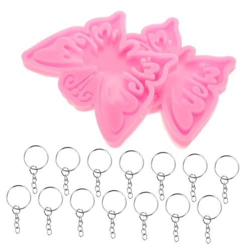 jojofuny 1 Set Schlüsselanhänger Formen Flügel Passende Schmetterlings Schlüsselanhänger Formen Gießen UV DIY Zubehör Schlüsselanhänger DIY Form DIY Zubehör Schlüsselanhänger von jojofuny